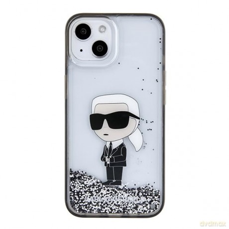 Etui Karl Lagerfeld Liquid Glitter Ikonik do iPhone 15 - przezroczyste