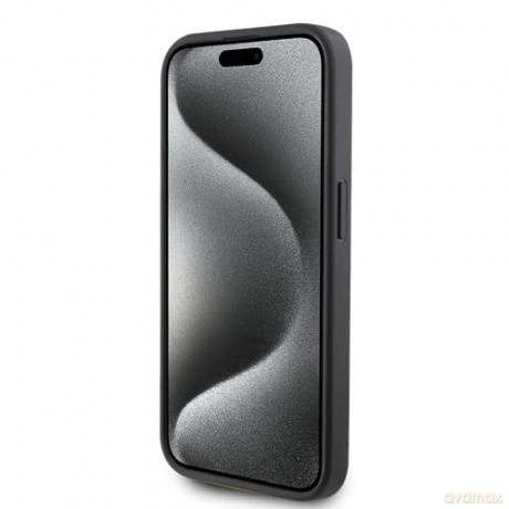 Etui Karl Lagerfeld Saffiano Cardslot Karl&Choupette Metal Pin do iPhone 15 Pro - czarne