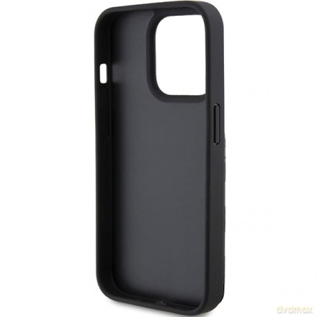 Etui Karl Lagerfeld Saffiano Cardslots and Stand Monogram Choupette do iPhone 15 Pro Max - czarne