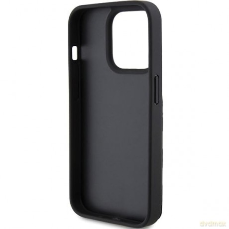Etui Karl Lagerfeld Saffiano Cardslots and Stand Monogram Ikonik Patch do iPhone 15 Pro Max - czarne