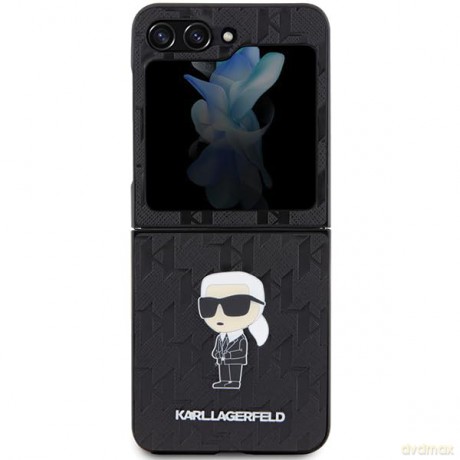 Etui Karl Lagerfeld Saffiano Monogram Ikonik Pin Samsung Galaxy Z Flip 5 - czarne