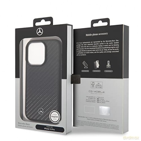 Etui Mercedes Dynamic Line na iPhone 14 Pro - czarne