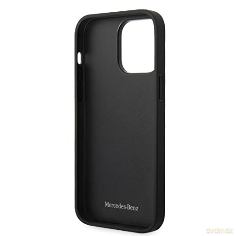 Etui Mercedes Leather Stars Pattern na iPhone 14 Pro Max - czarne
