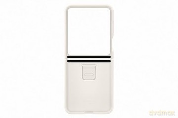 Etui silikonowe z uchwytem do Samsung Galaxy Z Flip 5 - kremowe