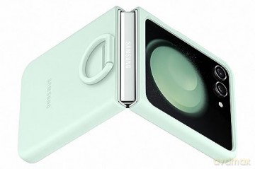 Etui silikonowe z uchwytem do Samsung Galaxy Z Flip 5 - miętowe