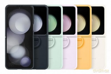 Etui silikonowe z uchwytem do Samsung Galaxy Z Flip 5 - niebieskie