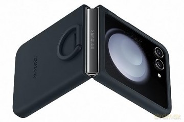 Etui silikonowe z uchwytem do Samsung Galaxy Z Flip 5 - niebieskie