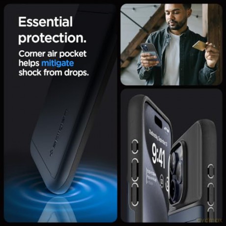 Etui Spigen Slim Armor CS do iPhone 15 Pro - niebieskie