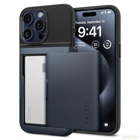 Etui Spigen Slim Armor CS do iPhone 15 Pro Max - niebieskie