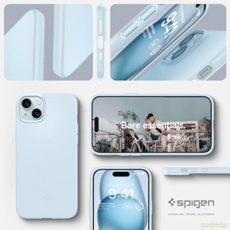 Etui Spigen Thin Fit do iPhone 15 - niebieski
