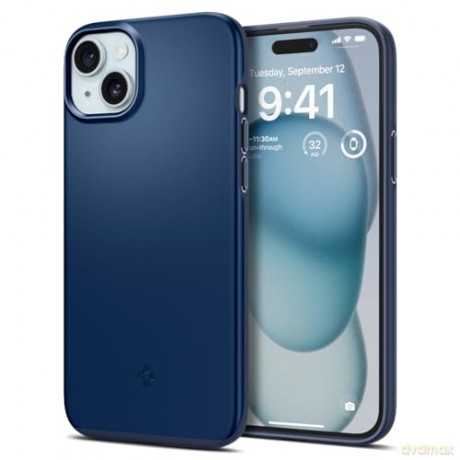 Etui Spigen Thin Fit do iPhone 15 - niebieskie