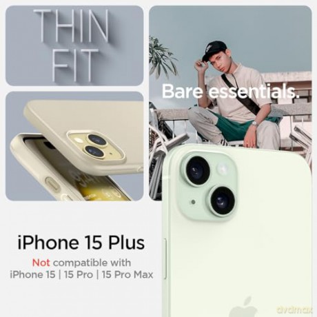 Etui Spigen Thin Fit do iPhone 15 Plus - beżowe