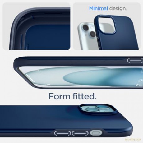 Etui Spigen Thin Fit do iPhone 15 Plus - niebieskie