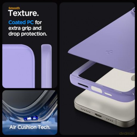 Etui Spigen Thin Fit do iPhone 15 Pro - fioletowe