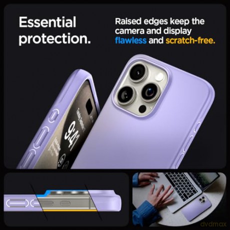 Etui Spigen Thin Fit do iPhone 15 Pro - fioletowe