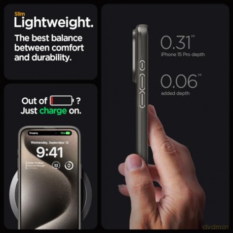 Etui Spigen Thin Fit do iPhone 15 Pro - szare