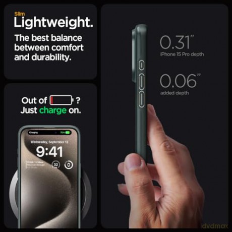 Etui Spigen Thin Fit do iPhone 15 Pro - zielone