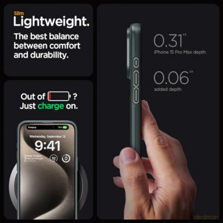 Etui Spigen Thin Fit do iPhone 15 Pro Max - zielone
