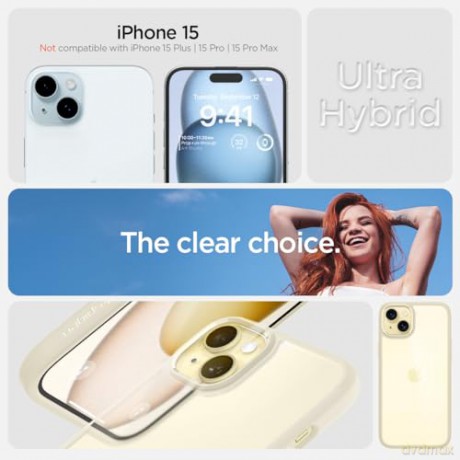 Etui Spigen Ultra Hybrid do iPhone 15 - beżowe