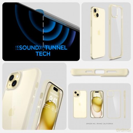 Etui Spigen Ultra Hybrid do iPhone 15 - beżowe
