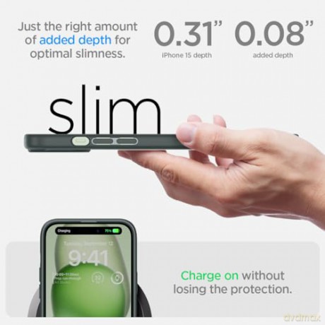 Etui Spigen Ultra Hybrid do iPhone 15 - ciemnozielone