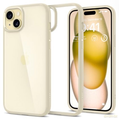 Etui Spigen Ultra Hybrid do iPhone 15 Plus - beżowe