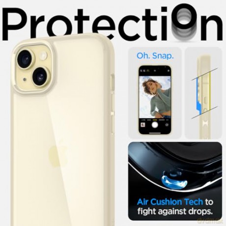 Etui Spigen Ultra Hybrid do iPhone 15 Plus - beżowe