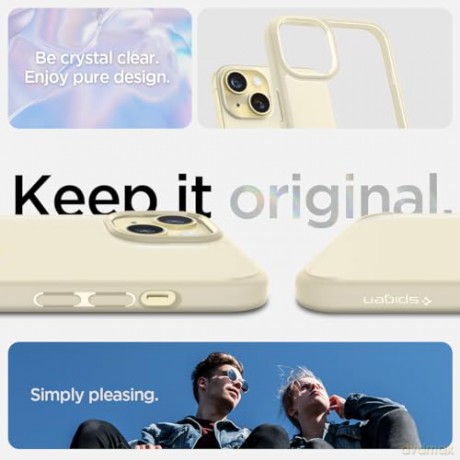 Etui Spigen Ultra Hybrid do iPhone 15 Plus - beżowe