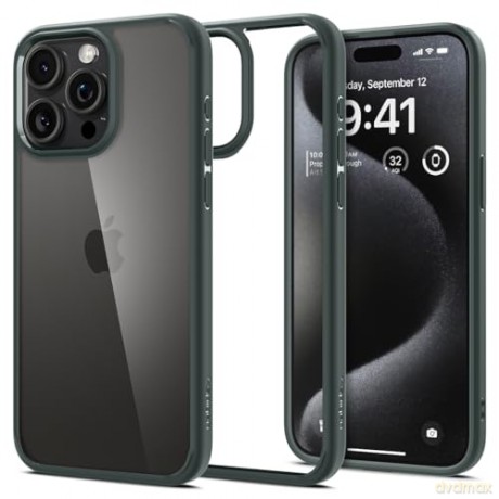 Etui Spigen Ultra Hybrid do iPhone 15 Pro Max - ciemnozielone