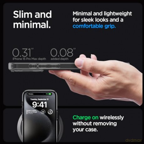 Etui Spigen Ultra Hybrid do iPhone 15 Pro Max - ciemnozielone