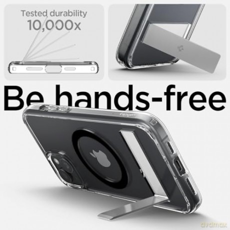 Etui Spigen Ultra Hybrid S MagSafe z podstawką do iPhone 15 Plus - czarne