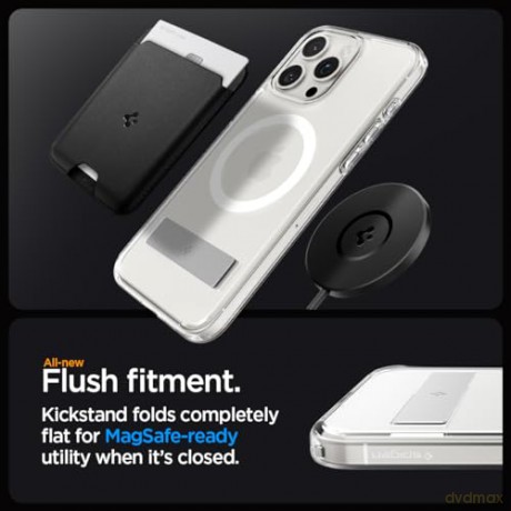 Etui Spigen Ultra Hybrid S MagSafe z podstawką do iPhone 15 Pro - przezroczyste