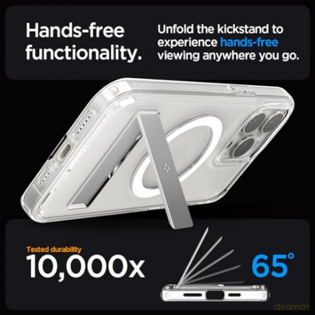 Etui Spigen Ultra Hybrid S MagSafe z podstawką do iPhone 15 Pro Max - przezroczyste