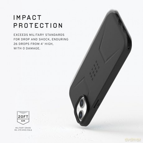 Etui UAG Civilian MagSafe do iPhone 15 Plus - czarne