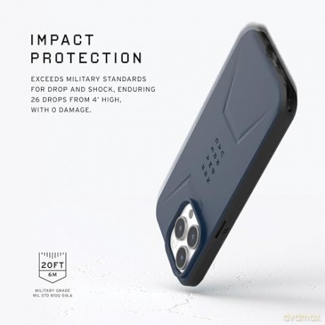 Etui UAG Civilian MagSafe do iPhone 15 Pro - ciemnoniebieskie