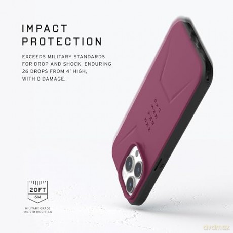 Etui UAG Civilian MagSafe do iPhone 15 Pro Max - purpurowe