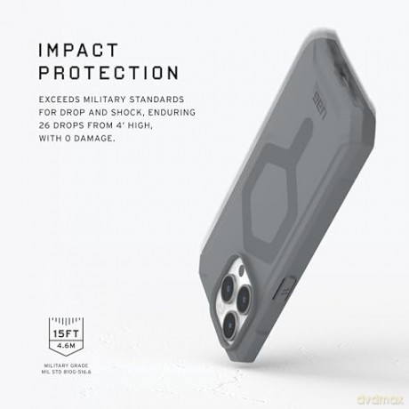 Etui UAG Essential Armor MagSafe do iPhone 15 Pro - srebrny