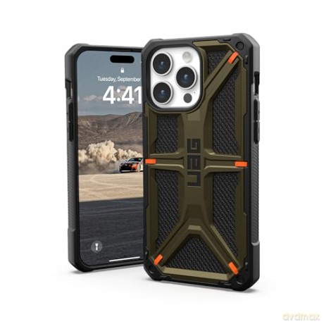 Etui UAG Monarch do iPhone 15 Pro Max - zielony kevlar