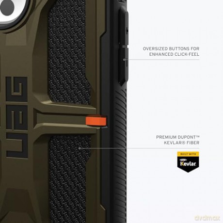 Etui UAG Monarch do iPhone 15 Pro Max - zielony kevlar