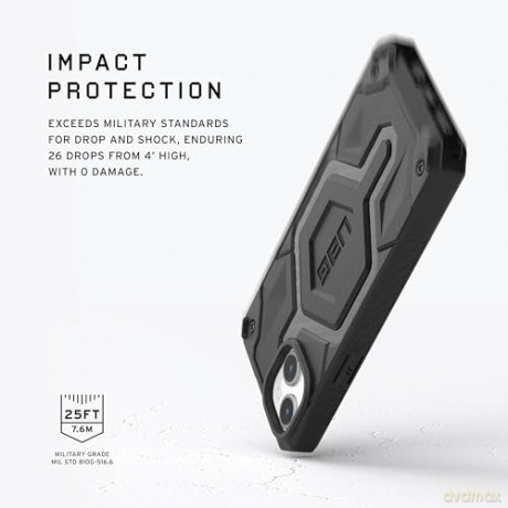 Etui UAG Monarch Pro z MagSafe do iPhone 15 - czarny karbon