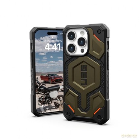 Etui UAG Monarch Pro z MagSafe do iPhone 15 Pro - zielony kevlar