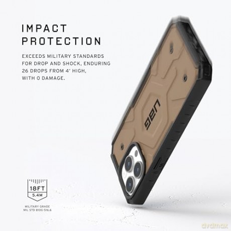 Etui UAG Pathfinder MagSafe do iPhone 15 Pro Max - brązowe