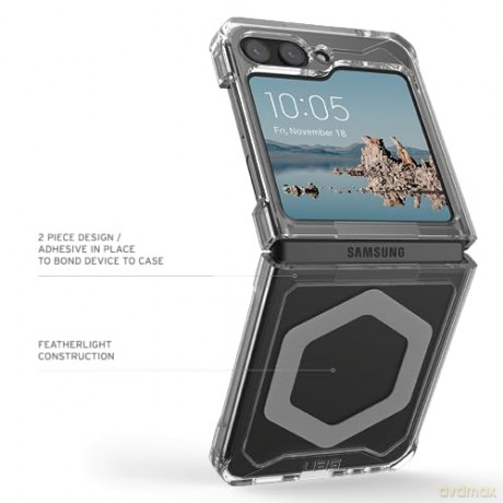 Etui UAG Plyo Pro z modułem magnetycznym do Samsung Galaxy Flip 5 - przezroczysto-szare