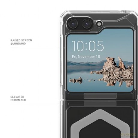 Etui UAG Plyo Pro z modułem magnetycznym do Samsung Galaxy Flip 5 - przezroczysto-szare