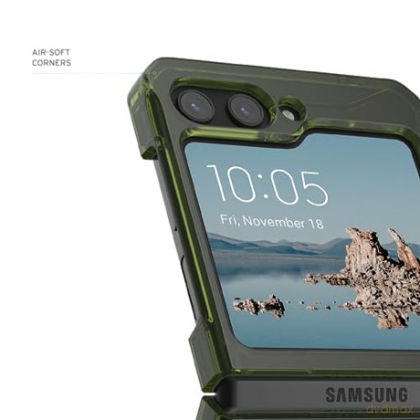 Etui UAG Plyo Pro z modułem magnetycznym do Samsung Galaxy Flip 5 z wbudowanym modułem magnetycznym - zielono-szare