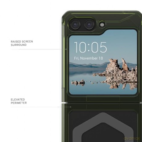 Etui UAG Plyo Pro z modułem magnetycznym do Samsung Galaxy Flip 5 z wbudowanym modułem magnetycznym - zielono-szare
