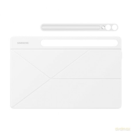 Etui z klapką i podstawką do Samsung Galaxy Tab S9+ Smart Book Cover - białe