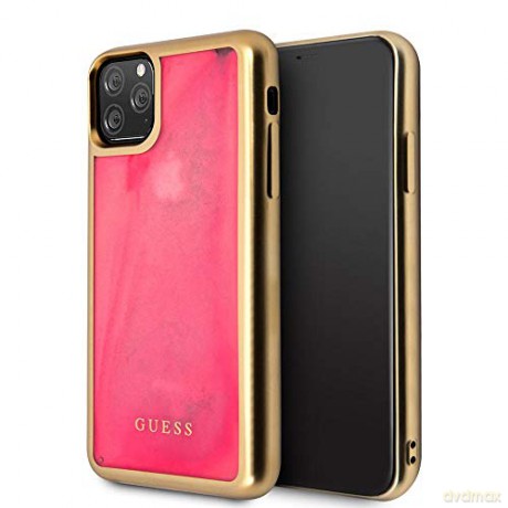Guess GUHCN58GLTRPI iPhone 11 Pro różowy/pink hard case Glow in the Dark Sand Matte
