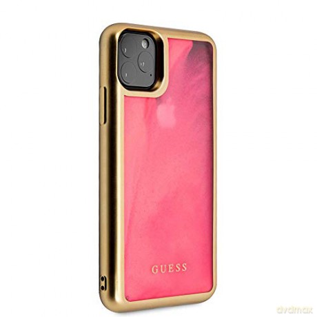 Guess GUHCN58GLTRPI iPhone 11 Pro różowy/pink hard case Glow in the Dark Sand Matte