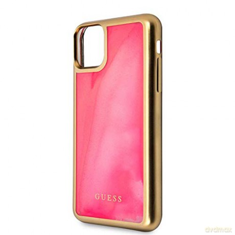 Guess GUHCN58GLTRPI iPhone 11 Pro różowy/pink hard case Glow in the Dark Sand Matte